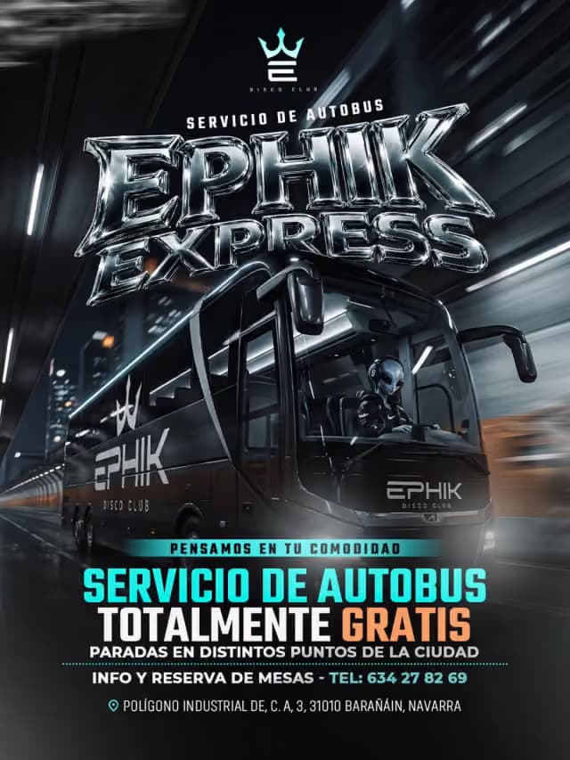 EPHIK Express: servicio de autobús gratuito, con información y reservas en el 634 27 82 69.